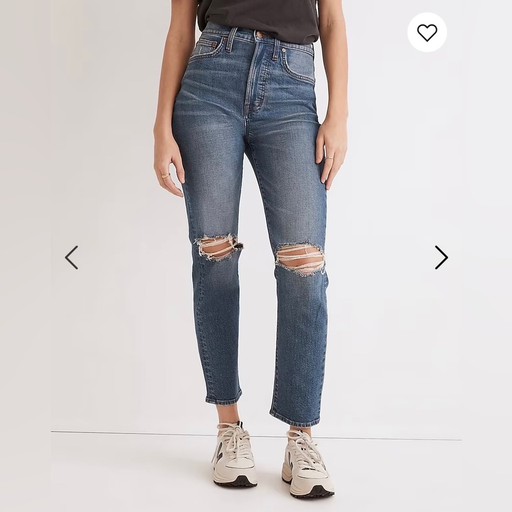 EUC The Perfect Vintage Crop Jean in Gooding Wash: Knee-Rip Edition Size 32